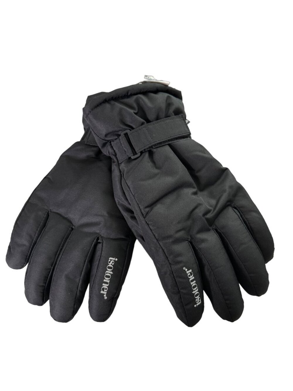 NWT ISOTONER Black Gloves Winter Lined Adjustable Wrists Size XL